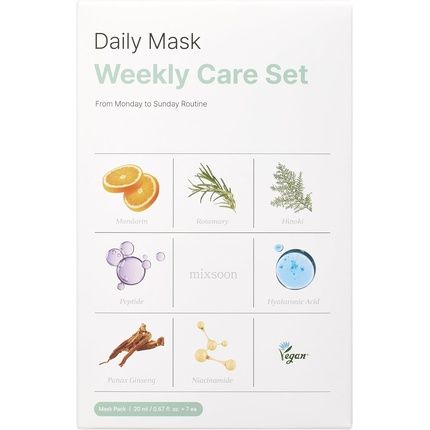 Mixsoon Daily Mask Weekly Care Set 7-Day Skincare Routine For Hydration