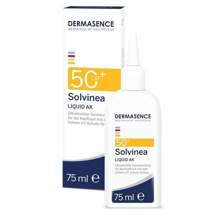 Dermasence Solvinea Liquid Ak Spf 50+ 75Ml - Scalp Sunscreen Fluid - Non-Greasy And Fast Absorbing