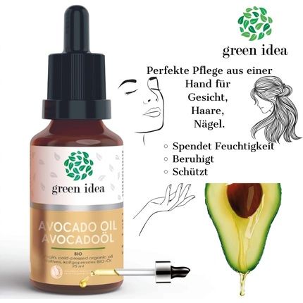 Green Idea Organic Cold Pressed Avocado Oil For Skin, Hair, And Face - Image 3