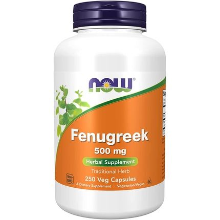 Now Fenugreek Herbal Supplement 250 Veg Capsules 500Mg
