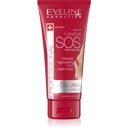 Eveline Extra Soft Sos Intensively Regenerating Foot Cream-Mask 100Ml