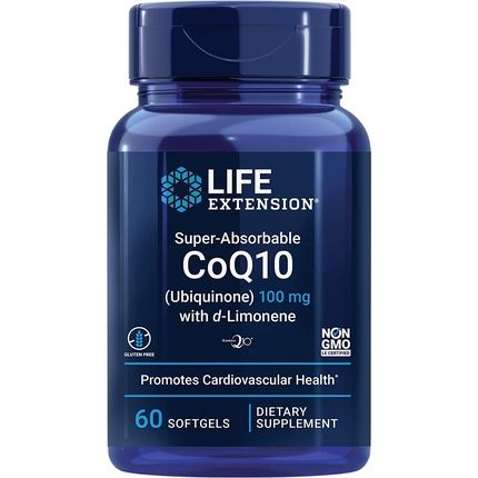 Life Extension Super-Absorbable Coq10 With D-Limonene 100Mg 60 Softgels