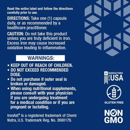 Life Extension Iron Protein Plus Supplement Pills For Red Blood Cell & Protein Production 100 Capsules - Image 3