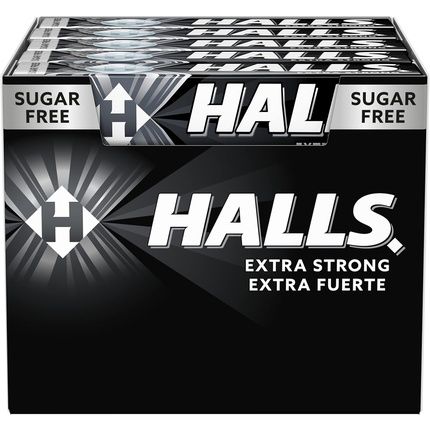 Halls Extra Strong Sugarfree Mint Candies 20X32G