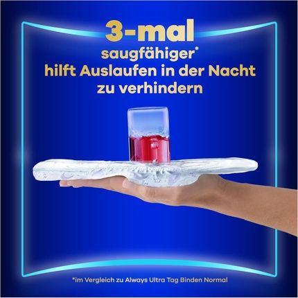 Always Ultimate Night Pads For Women Size 6 - 20 Sanitary Pads With Wings - Image 3