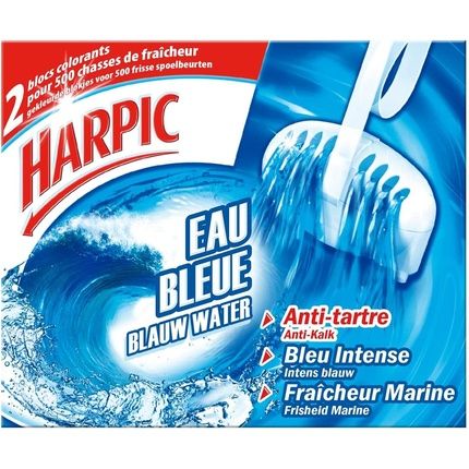 Harpic Set Of 3 Blue Water Toilet Blocks - 2 Anti-Scale Blocks