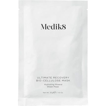 Medik8 Ultimate Recovery Bio Cellulose Mask Hydrating Mineral Sheet Mask 6 Sachets 30G