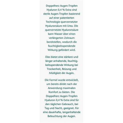 Doppelherz Hyaluron Eye Drops 0.4% Soothing Relief For Dry And Irritated Eyes 10Ml - Image 3