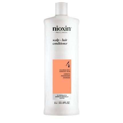 Nioxin System 4 Revitalizing Conditioner 1000 Ml For Colored And Damaged Hair With Advanced Thinning