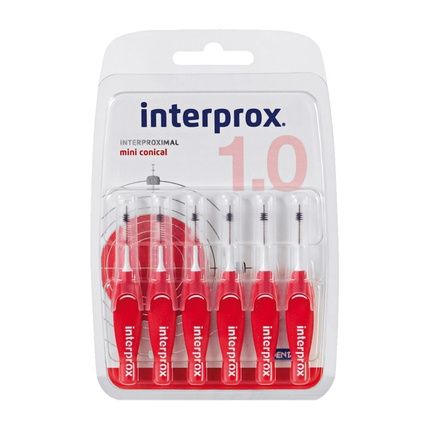 Interprox Red Miniconical Interdental Brushes 6 Pieces