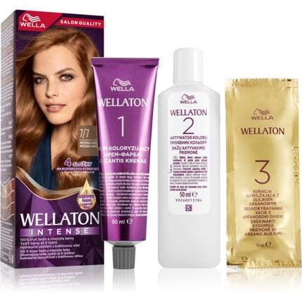 Wella Wellaton Intense Permanent Hair Color With Argan Oil - 7/7 Deep Brown