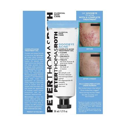 Peter Thomas Roth Goodbye Acne Complete Acne Treatment Gel To Clear, Prevent, Treat And Calm Acne Post Acne Mark Treatment