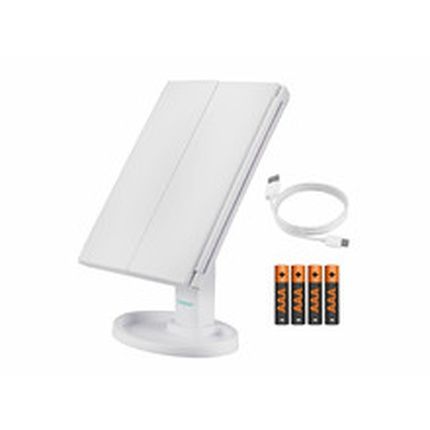 Beper P302Vis050 Illuminated Makeup Mirror With 1X/2X/5X Magnification - Perfect For Makeup Station