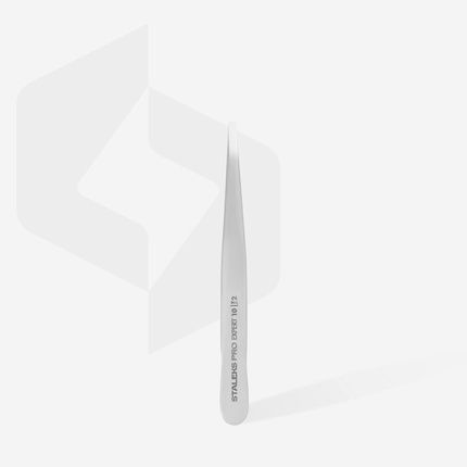 Staleks Expert 10 Type 2 Eyebrow Tweezers Te-10/2 Narrow Straight Edges