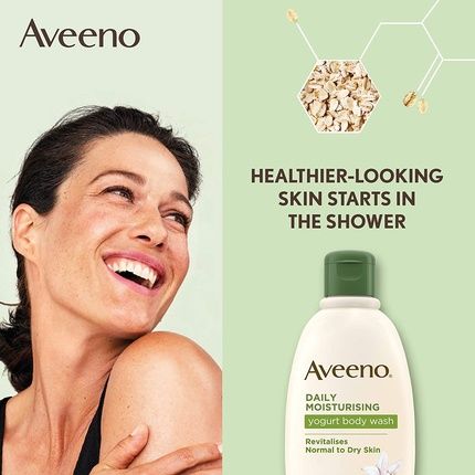 Aveeno Daily Moisturizing Yogurt Body Wash 300Ml Vanilla And Oat Scent - Image 3