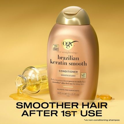 Ogx Brazilian Keratin Smooth Conditioner For Dry Hair 385Ml