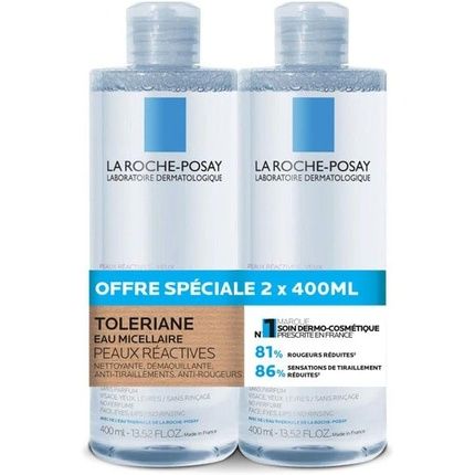 La Roche-Posay Micellar Water Ultra For Reactive Skin 400Ml - Pack Of 2