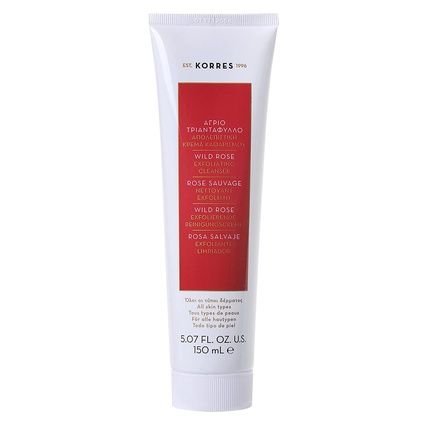 Korres Wild Rose Exfoliating Cleansing Cream 150Ml