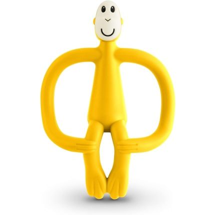 Matchstick Monkey Original Teether And Gel Applicator Silicone Bpa Free 3 Months Old+ 10.5Cm Yellow Monkey