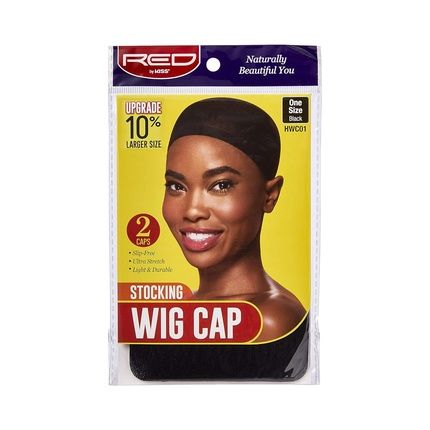 Red By Kiss Stocking Wig Caps - Pack Of 2 Black