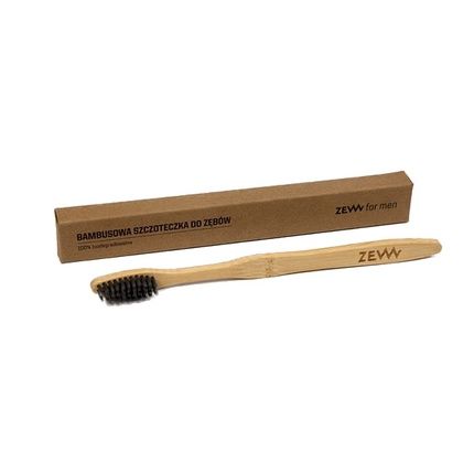 Zew For Men Bamboo Toothbrush For Adults 100% Biodegradable