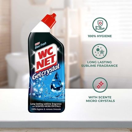 Toilet Net 79367 - Gelcrystal Blue Fresh Stain Remover For Toilet, Anti-Limescale