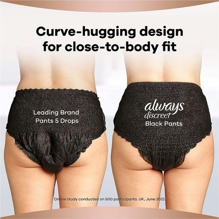 سراويل سلس البول من Always Discreet Boutique للنساء مقاس كبير جدًا - عبوة من 8 قطع