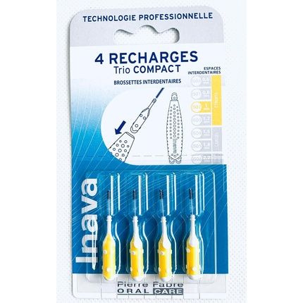 Inava Trio Brushes 4 Refills Compact Yellow 1Mm