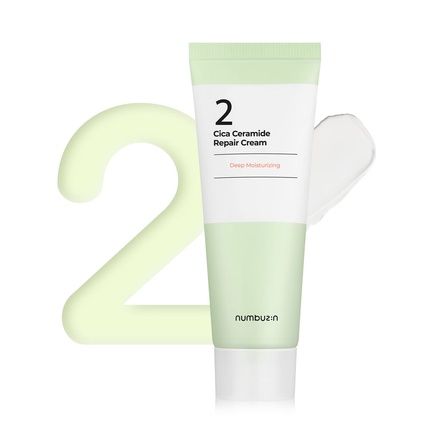 Numbuzin No. 2 Cica Ceramide Repair Cream 2.02Oz 60Ml Centella Asiatica Moisturizing Deep Repair Ceramide Butter Texture