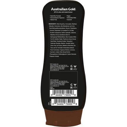 Australian Gold SPF 50 Lotion Sunscreen with Instant Bronzer 237ml - Image 3