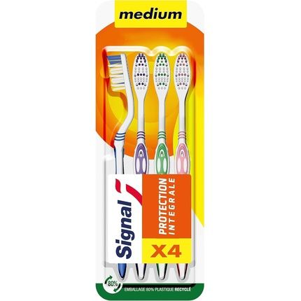 Signal Medium Comprehensive Protection Toothbrush - Pack Of 4