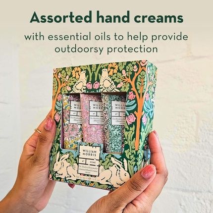 William Morris Hand Creams 30Ml - Pack Of 3 Fresh Fragrances With Shea Butter And Jojoba