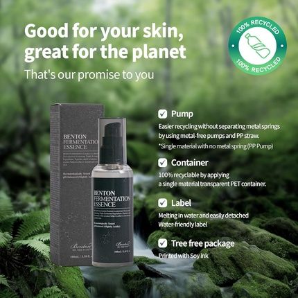 Benton Fermentation Essence Skin Care 3.38 Fl.Oz. Galactomyces Bifida Lactobacillus Collagen Tone Balancing Skin Smoothing Elasticity Korean Clean Beauty 2023 Renewal - Image 3