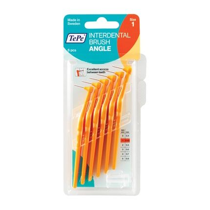 Tepe Angle Interdental Brush 6 Pieces 045 Mm Orange