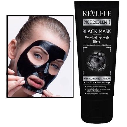 Revele Black Face Mask Zinc Peel Off Blackhead Remover Acne Cleansing 80Ml