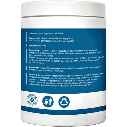 Natural Vital Fibre 500G For Digestion And Weight Loss