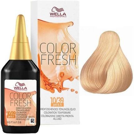 Wella Color Fresh 10/39 Central Golden Platinum Blonde 75 Ml