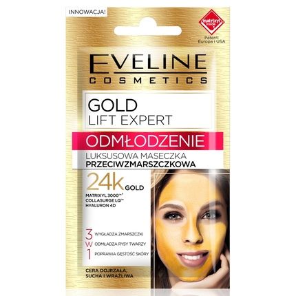 Eveline Gold Lift Expert Anti-Wrinkle Mask 3 In 1 7Ml