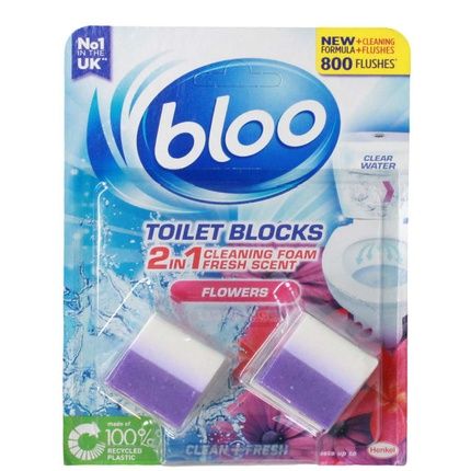 Bloo Toilet Cistern Cube Flowers 2 X 50G