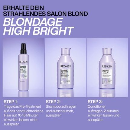 Redken Blondage High Bright Treatment For Blonde Hair 250Ml - Image 3