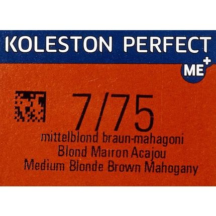 Wella Koleston Perfect Me+ Permanent Hair Color Cream 7/75 Medium Blonde Brown Mahogany 60Ml - Image 3