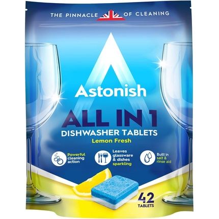 Astonish All In 1 Lemon Fresh Dishwasher Tablets 42 Count