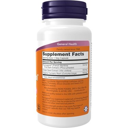 Now Foods Pycnogenol Extra Strength 150Mg 60 Vcaps