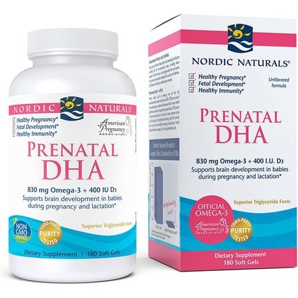 Nordic Naturals Prenatal Dha 500Mg 180 Softgels Flavorless