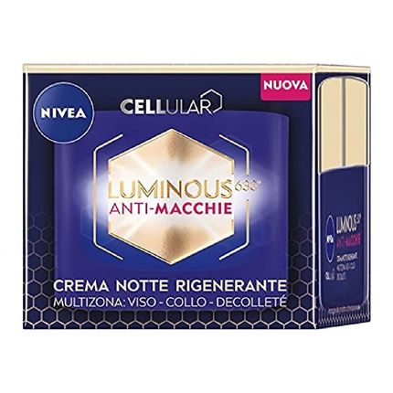 Nivea Cellular Luminous630 Anti-Spot Regenerating Night Cream 50Ml With Hyaluronic Acid And Luminous630 For Even Skin