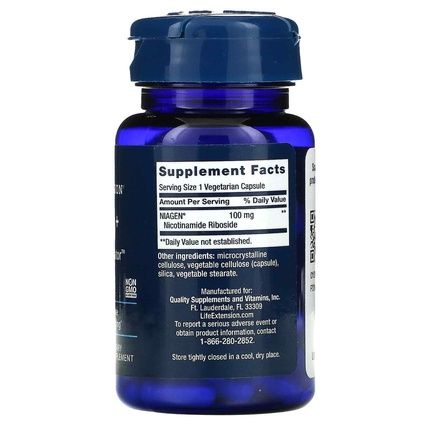Life Extension Nad+ Cell Regenerator Niagen Nicotinamide Riboside 100Mg