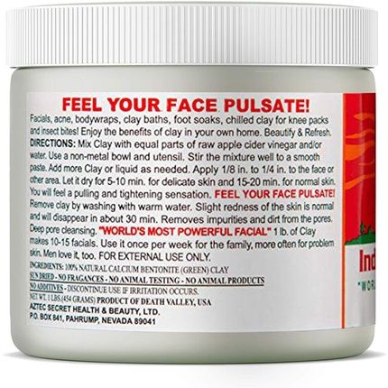 Aztec Secret Face Healing Clay 1Lb - Image 3