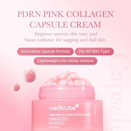Medicube Salmon Dna Pdrn Pink Collagen Capsule Cream Face Moisturizer