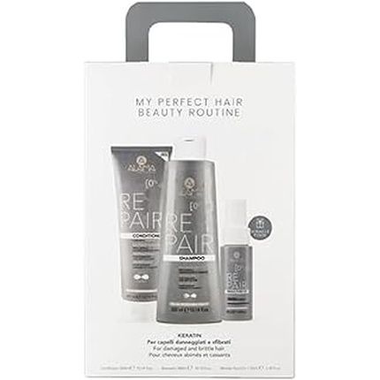 Alama Alama Professional Repair Hair Beauty Routine Box Set - Shampoo, Conditioner, And Miracle Fluid 5In1