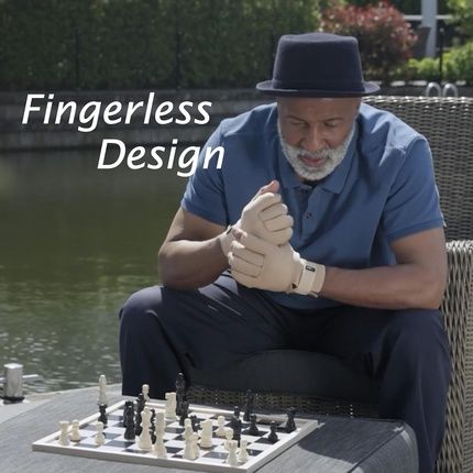 Actimove Arthritis Care Arthritis Gloves Medical Compression Support And Warmth For Hand Arthritis Overuse Syndrome Aching Fingers Hands Beige Medium